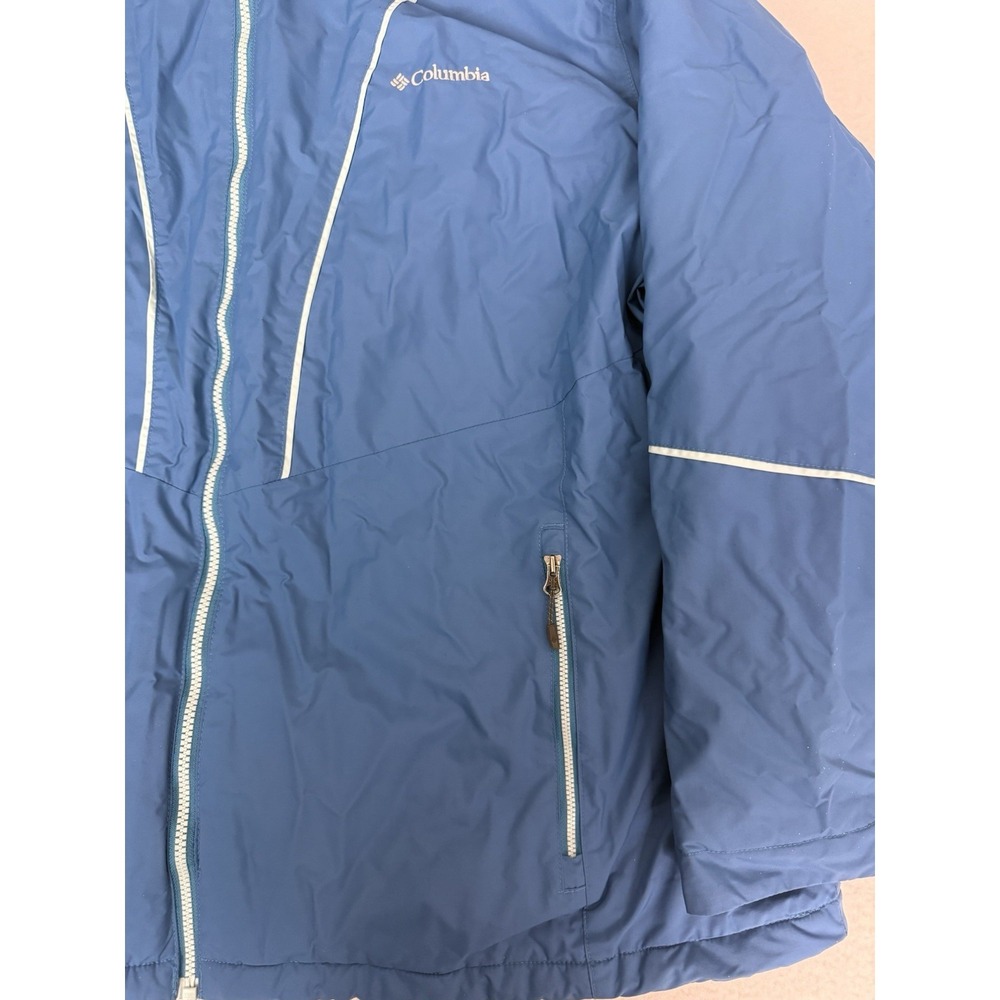 Columbia Thermal Coil Hooded Jacket Women's 3X Blue Winter Coat Insulated - Picture 4 of 12